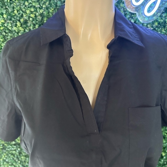 J Crew Jersey Polo Shirt Womens Black Size S - Picture 2 of 9